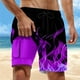 thumbnail image 1 of WILLBEST Pantalones Cortos Deportivos para Hombre, Pantalones Casuales de Verano para Playa de Doble Capa, Pantalones Cortos de Estilo Casual Estampado Versátiles A La Moda para Hombre, 1 of 3