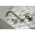 thumbnail image 4 of Kingston Brass KS8126CML Manhattan 2-Handle 8 in. Wall Mount Bathroom Faucet, Polished Nickel, 4 of 5