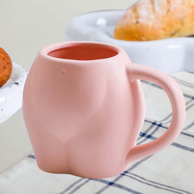 Tazas de café de cerámica 3D, artículos para beber divertidos para Navidad, regalo de Navidad, mujeres y hombres Rosa BLESIY Tazas de café de cerámica