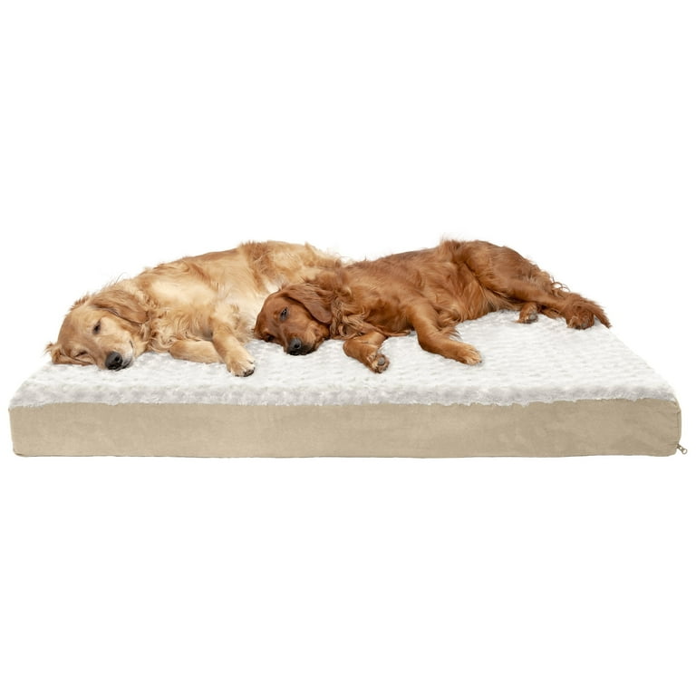 FurHaven Ultra Plush Memory Foam Dog Bed, Jumbo Plus, Cream photo 1