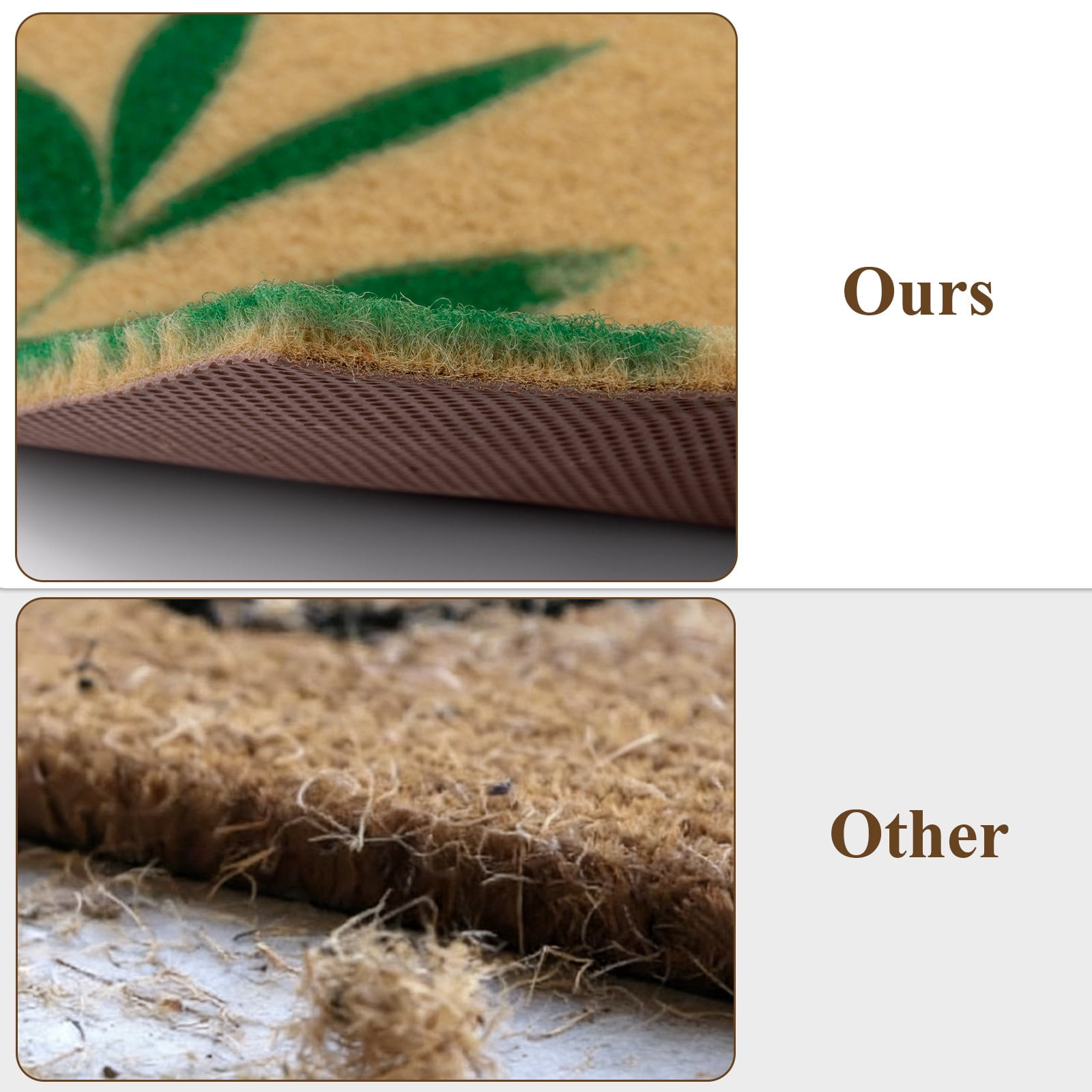 MeyJey Coir Welcome Indoor Outdoor Doormat, 32" x 48" Non Slip Backing Floor Mat for Home Entrance Outside Entry Yard