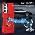 thumbnail image 5 of Decase for Samsung Galaxy A32 4G,Galaxy A32 4G Rugged Case Support Magnetic Car Mount Military Grade Drop Protection Heavy Duty Armor Phone Cover with 360° Ring Kickstand - Red, 5 of 7