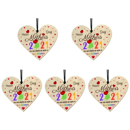 

wendunide room decor 2021 wood Heart colorful mother s day pendant creative peach heart mother gift Listed