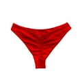 thumbnail image 6 of REORIAFEE Women's Bikini Swimsuit Bathing Suit Tropical Beachwear Ruffle Split Bikini Set Red S, 6 of 7