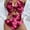 Red, variant on OKBOP One-Piece Swimsuits,Women'S Bikini Swimsuits Ladies Fashion Woman Plus Large Size Gradient Color Print Lacing One-Piece High Neck Swimsuits for Women Summer