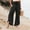 Black, variant on TRUBKH Women Flowy Pants Side Button Elastic Waist Straight Leg Pants Wide Leg Linen Pants for Women Button Up Straight Leg Trousers Palazzo Pants with Pockets Baggy Sweatpants Beige S-3XL