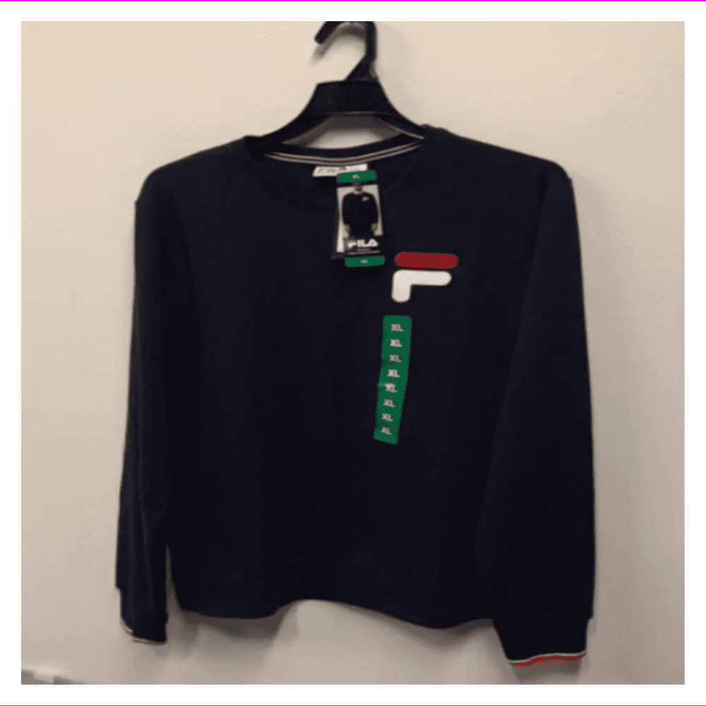 fila men's french terry crewneck sweatshirt