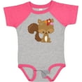 thumbnail image 3 of Inktastic Spring Animals, Cute Squirrel, Colorful Flowers Boys or Girls Baby Bodysuit, 3 of 5