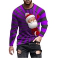 thumbnail image 2 of Blusas y camisas de manga larga con cuello redondo para hombre, estilo casual, cuello redondo, manga larga, camiseta estampada de Halloween, blusa de poliéster para hombre., 2 of 5