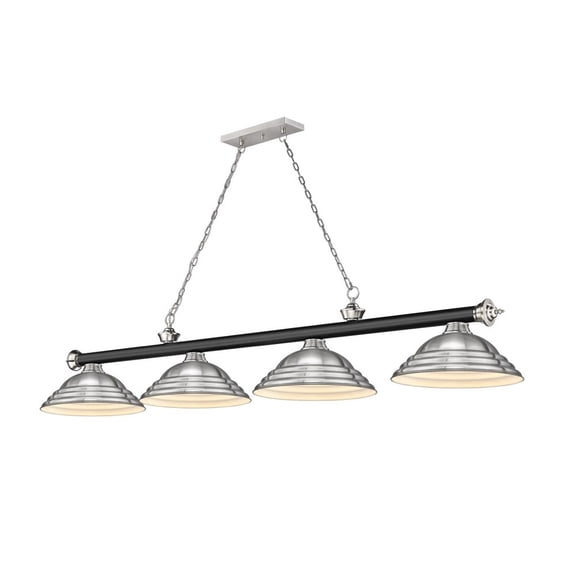 2306-4MB-BN-SBN-Z-Lite-Cordon - 4 Light Billiard In Traditional and Classical Style-13.75 Inches Tall and 14 Inches Wide