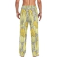 thumbnail image 3 of Elegant Yellow Rose Flower Men's Pajama Pants Lightweight Sleepwear Bottom Lounge Pants, 3 of 6