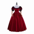 thumbnail image 3 of Womens Victorian 1880s Style Red Evening Gown Historical Court Ball Dress Elegant Formal Wear, 3 of 7