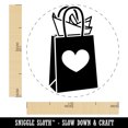 thumbnail image 2 of Gift Bag Heart Present Self-Inking Rubber Stamp Ink Stamper - Brown Ink - Medium 1 Inch, 2 of 7