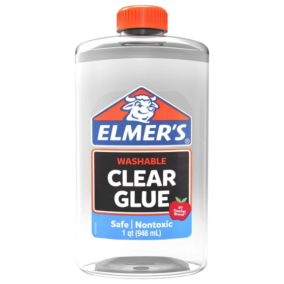 Elmer's Liquid School Glue, Clear, Washable, 32 oz., 5 min Dry Time