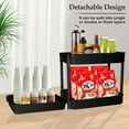 thumbnail image 4 of Bathroom Cart with Wheels Kitchen Small Storage Cart 3 Tier Rack Rolling Cart Organizer Shelf, Black, 4 of 8