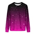 thumbnail image 4 of Womens Sweatshirts Tie-dye Long Sleeved Round Neck Pullover Sweaters Fall Winter Classic Lightweight Elegant Thin Pullover Outdoor Casual Loose Sportwear Tops Size 8-18, 4 of 8