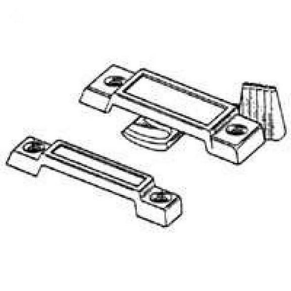 Diecast White Finish, Window Sash Lock