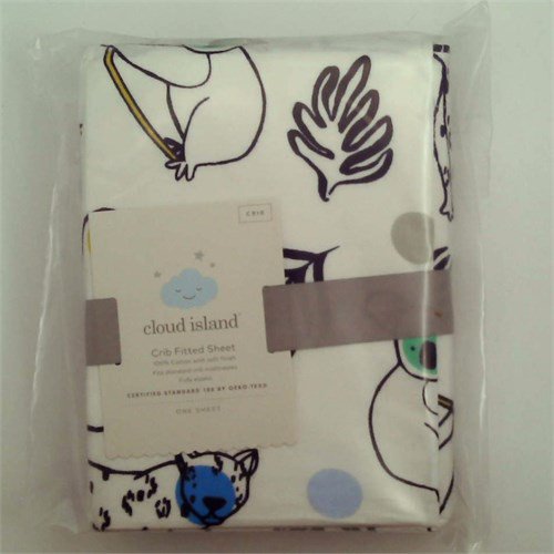 Fitted Crib Sheet Gone Wild - Cloud Island Navy