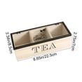thumbnail image 3 of Wooden Tea Storage Box with Lid | Divided Compartment Organizer for Tea Bags, Snacks, Spices | Desktop Kitchen Counter Decor | Home Office Tidy-Up, 3 of 7