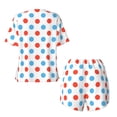 thumbnail image 5 of Xecao Red Blue Polka Dots print Swimsuit for women, Summer-ready, sporty style.Quick-dry fabric. Many sizes & colors., 5 of 9