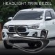 thumbnail image 2 of 1 par de biseles de recorte de faros delanteros izquierdo y derecho para Toyota HILUX REVO 2015-2017 ABS Negro, 2 of 6