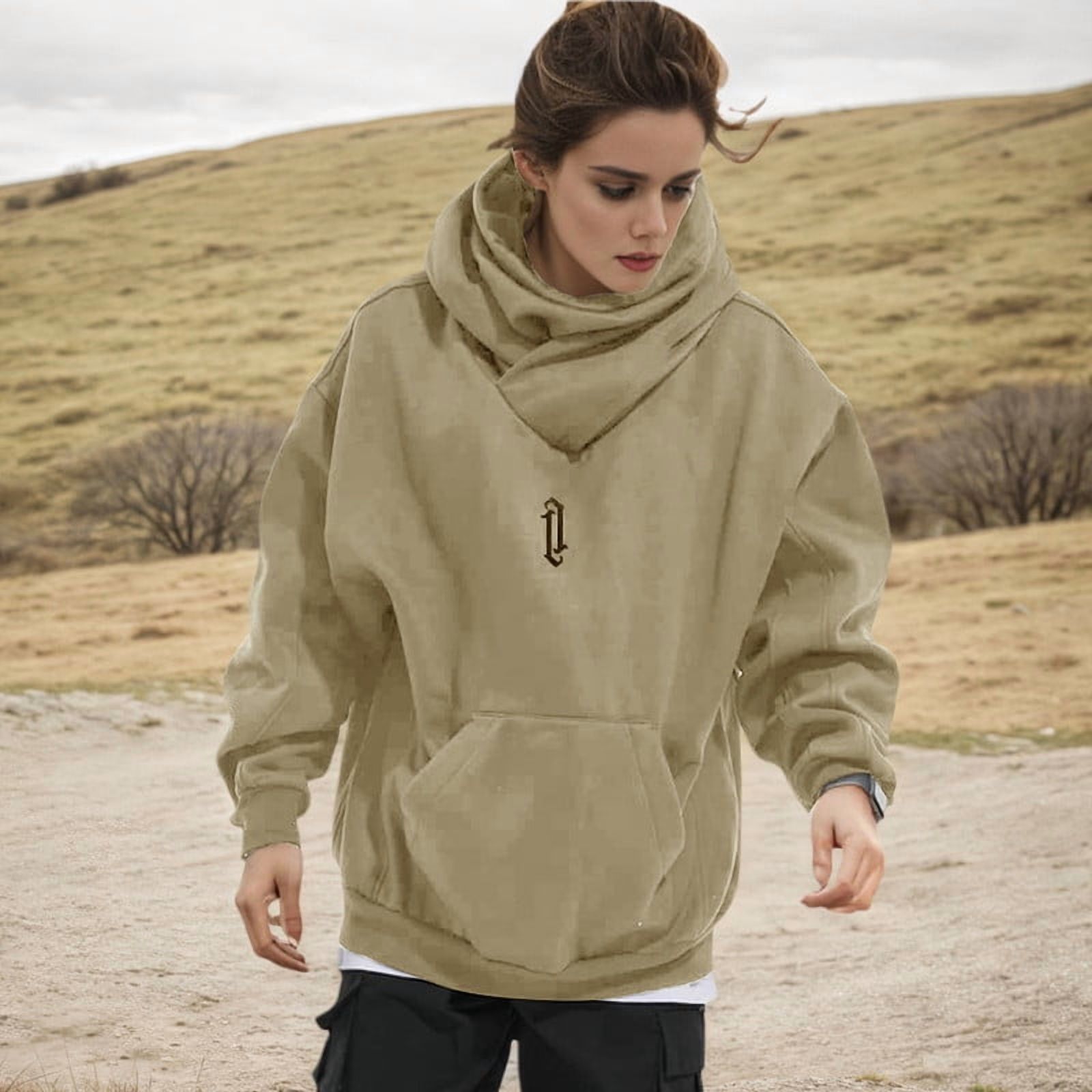 HISITOSA Men's Long Sleeve Fleece Hoodie Lightweight Tech Wear Soft Cotton Pullover Unisex Casual Hooded Sweatshirts