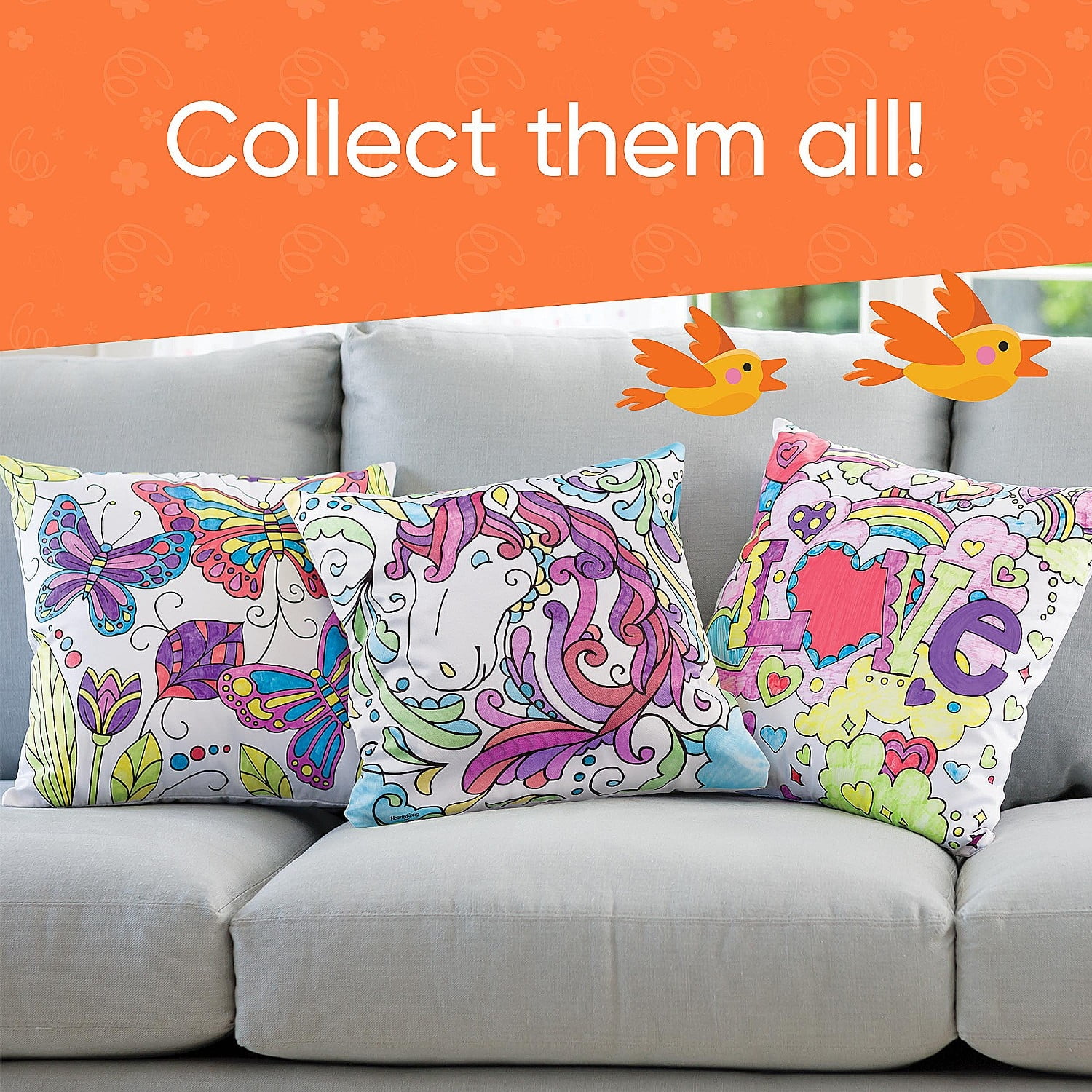 Color Pops Color Your Own Pillow Craft Kit Walmart