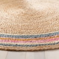 thumbnail image 3 of SAFAVIEH Natural Fiber Jermaine Geometric Area Rug, Fuchsia/Beige, 5' x 5' Round, 3 of 7