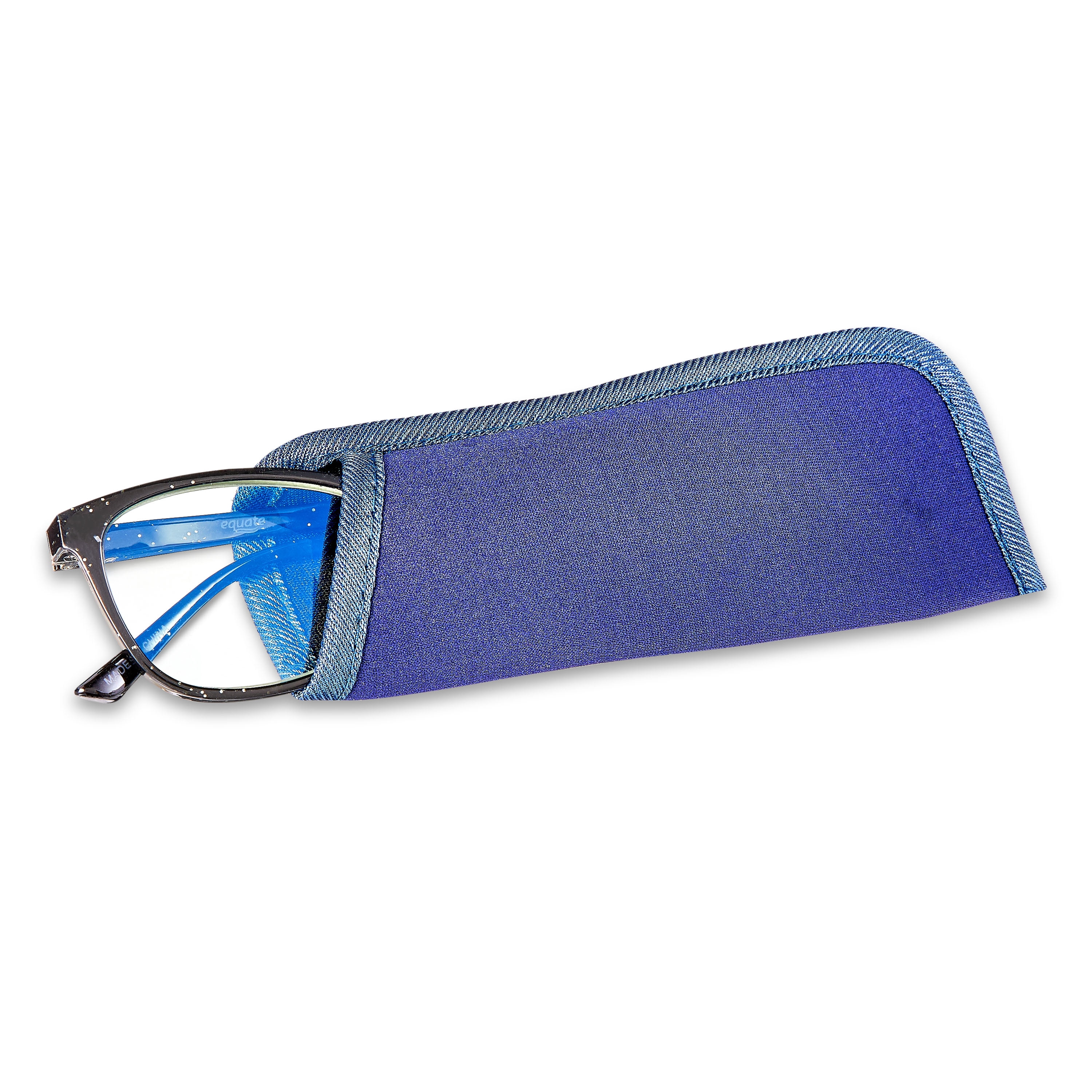 (2 pack) Equate Women's Kaia Bluelight Cateye Reading Glasses with Case, Black Speckled, +1.75