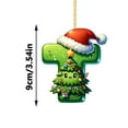 thumbnail image 3 of DAMAI 26 Letter Ornaments Christmas Tree Decoration,2025 Initial A to Z Christmas Letters Decoration, 2D Acrylic Green Xmas Tree Initials Ornament with Santa Hat Pendants for DIY Crafts Home Party, 3 of 4