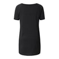 thumbnail image 4 of Jovati Short Sleeve Tunics for Women to Wear with Leggings Plus Size Fashion Plain Crew Neck T-Shirt Mid-Length Blouse, 4 of 4