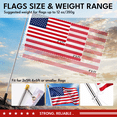 thumbnail image 3 of FIASON 4-Pack 8.2FT Telescopic Flagpoles (Black/Orange-Black/Blue-Black/Red-Black), Stainless Steel Handheld Poles with Zip Ties, Clips & Whistle, Collapsible Tour Guide Poles Fits 3x5/4x6 Flags, 3 of 9