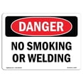 thumbnail image 1 of SignMission OS-DS-A-710-L-2438 7 x 10 Po Signe de Danger OSHA - Non-Fumeurs Ni Soudure, 1 of 1
