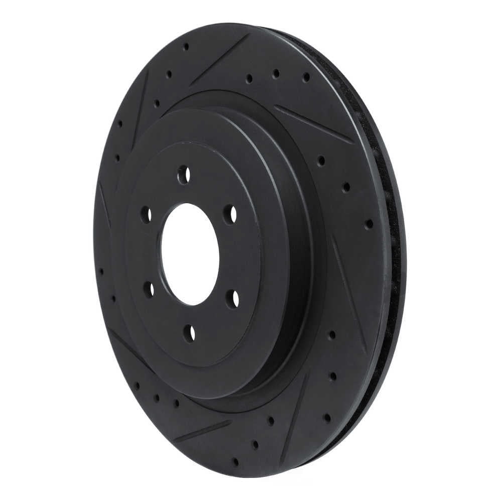 Dynamic Friction Company 633-40014L DFC Brake Rotor - Drilled And Slotted - Black