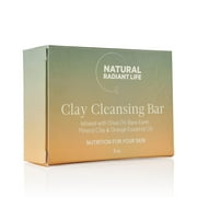 Natural Radiant Life Organic Clay Soap Bar - 5 Oz - Clarifying and Hydrating Bar Soap with Rare Earth Mineral Clay and Olive Oil - Ideal for Acne, Dermatitis, Psoriasis, Hyperpigmentation - Gentle