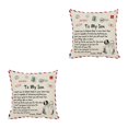 thumbnail image 2 of Matsuzay Funda de almohada de fibra cuadrada, funda de almohada con letras, funda de cojín de sofá lavable, papá a hijo Type1 NO1, 2 of 6