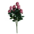 thumbnail image 2 of Visland Artificial Rose Flower&nbsp;Vivid&nbsp;Retro&nbsp;9 Heads&nbsp;Easy Care Simulation Flower&nbsp;for Hotel&nbsp;, 2 of 8