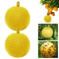 thumbnail image 4 of Yucurem 2Pcs Fruit Fly Traps Flying Insects Traps Ball for Indoor Outdoor Gardening Supplies (Yellow), 4 of 9