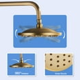 thumbnail image 3 of Antique Brass Bathroom Shower 8 inch Rainfall Shower Head Sets Vintage 2 Cross Knobs Fixture with Handheld Spray Wall Mounte Rainfall Shower Faucet Sets Vintage, 3 of 6