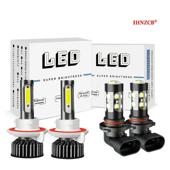 IHNZCB 9008/H13 9145 LED Headlight Kit Combo Bulbs 6000K High Low Beam Super Bright White