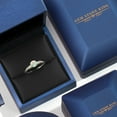 thumbnail image 5 of Gem Stone King 10K Two Tone Gold Simulated White Opal and Lab Grown Diamond Engagement Ring for Women | 0.60 Cttw | Round Cabochon 6MM | Gemstone October Birthstone | Size 5, 5 of 6