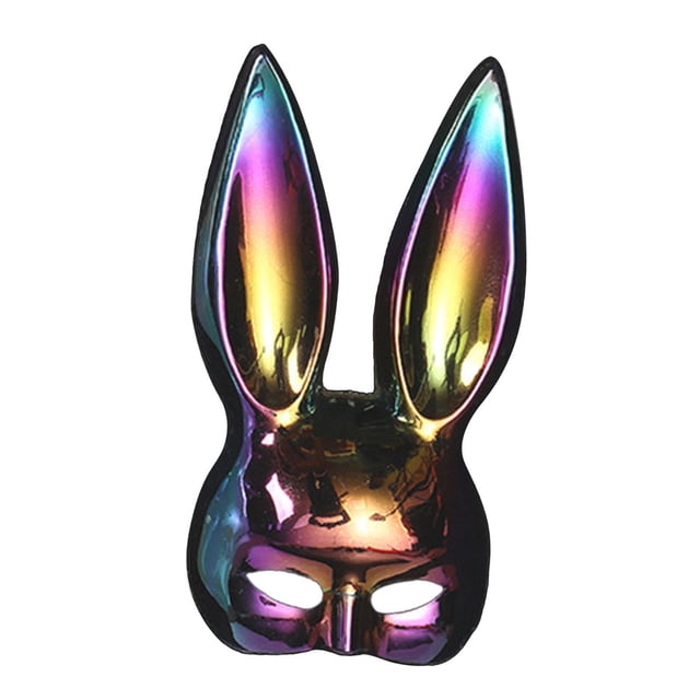 Máscara de orejas de conejo, máscaras de disfraz de para mujer, máscara de conejo de oreja larga divertida, máscara de Pascua de vacaciones Fernando portada de fiesta