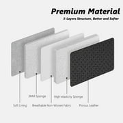 Coverado Car Seat Covers Full Set, Gray&White Front and Back Auto Seat Protectors, Premium Leather Interior Cushions Universal Fit for Most Cars, SUVs and Trucks