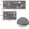 thumbnail image 2 of Anti Fatigue Comfort Kitchen Standing Desk Mat Decorative Ergonomic Floor Pad Kitchen Rug Waterproof Stain Resistance Non Slip Kitchen Set, 17.3''''x27.6''''+17.3''''x47.2'''', Grey Kitchen Design, 2 of 6