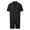 Black*, variant on RUTAYY Men's Outfits Short Sleeve Shirt Shorts 2 Piece Solid Color Button Turndown Collar Plus Size Casual Beachwear Vacation Travel Clothing Sets