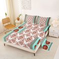 thumbnail image 2 of Erosebridal Teens Southwestern Style Aztec Full Size Sheets 4-Piece,Bohemian Damask Traditional Floral Bed Sheets For Adults Boys Girls,Orange Teal, 2 of 5