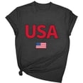thumbnail image 2 of Busydd Womens Summer Tops 4th of July Graphic Tees American Flag Print Independence Day T Shirts for Women Casual Short Sleeve Round Neck Cotton T-Shirts S, 2 of 5