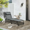 thumbnail image 2 of Outsunny Fauteuil de Jardin Pliant, Fauteuil de Bronzage Inclinable avec Dossier Réglable, 2 of 10