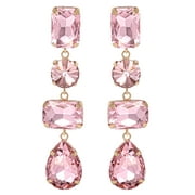Jessica Simpson Women’s Faceted Stone Drop Dangle Earrings
