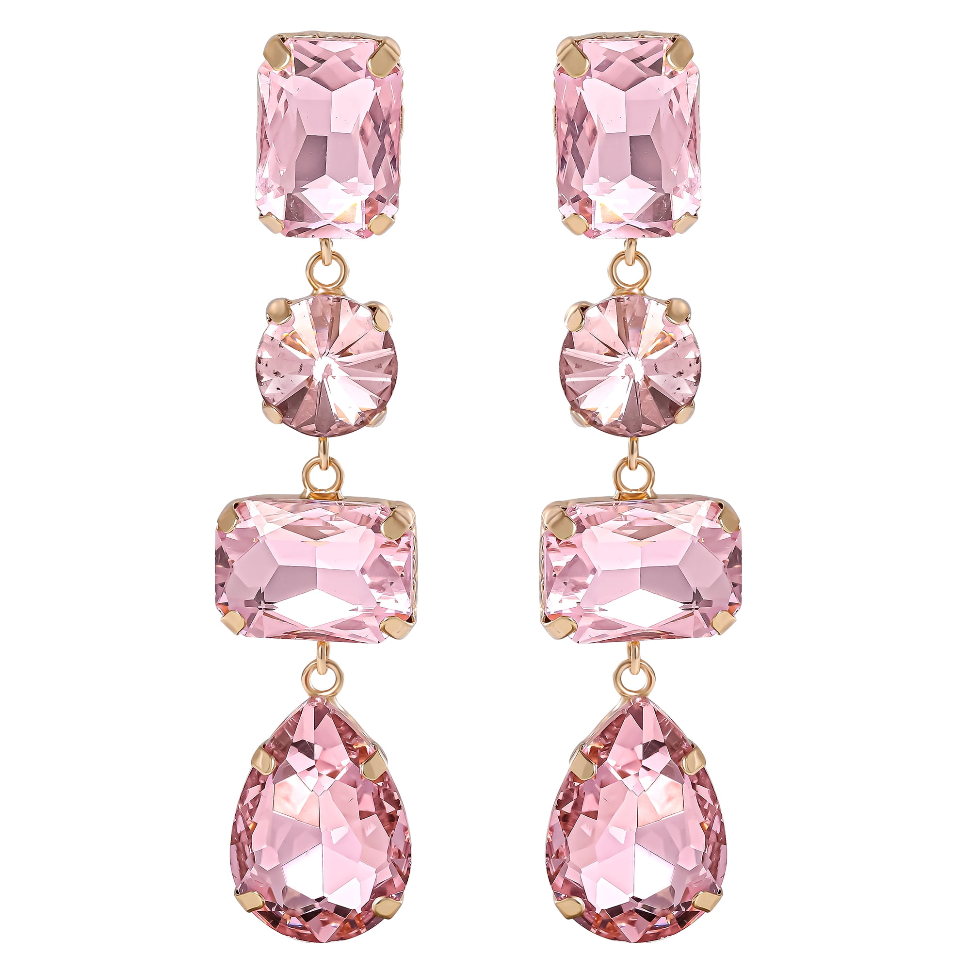 Jessica Simpson Women’s Faceted Stone Drop Dangle Earrings
